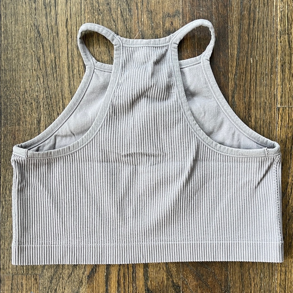 Garage Gray Ribbed Tank Top - Picture 2 of 4